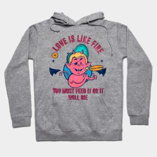 Love is like fire Hoodie